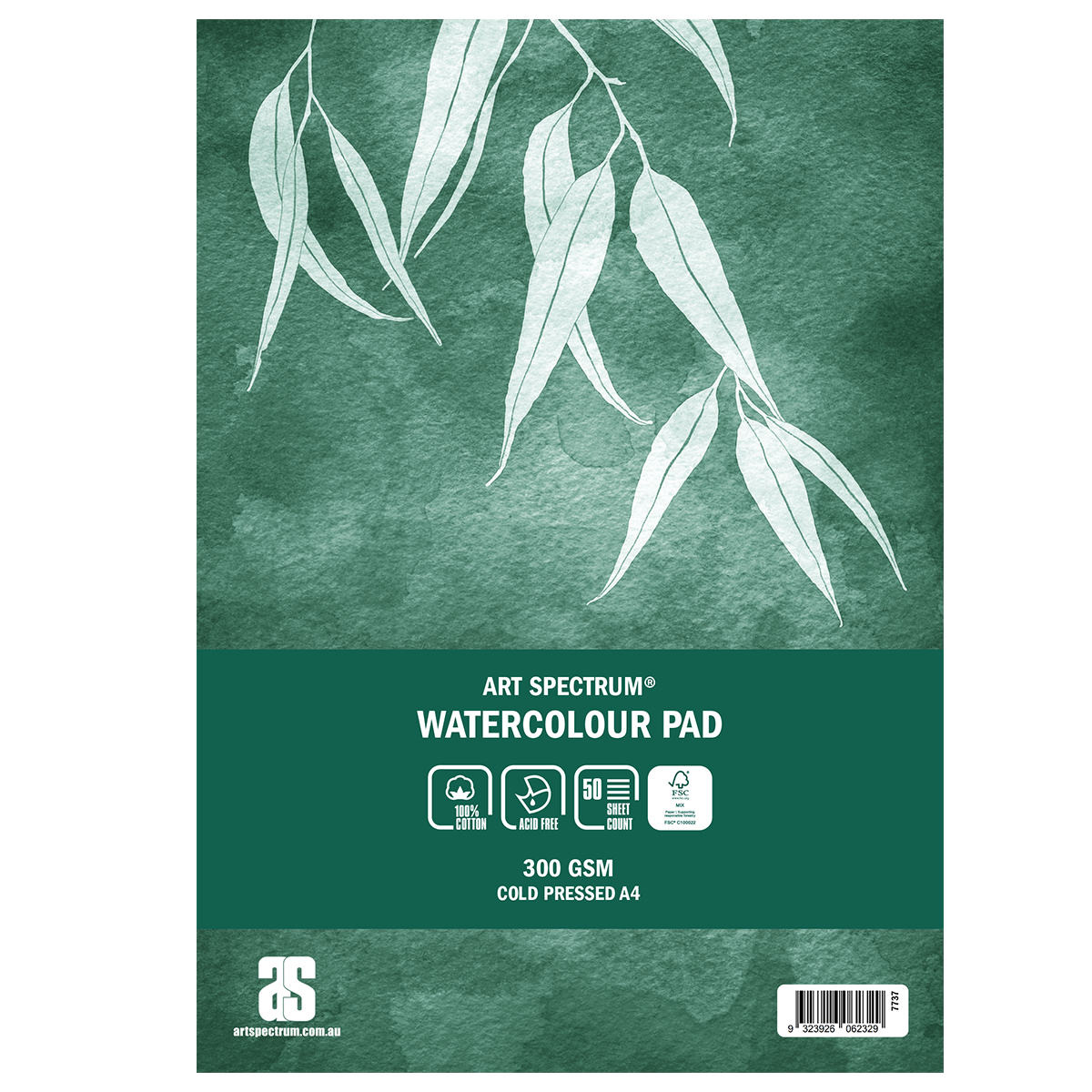 Art Spectrum Watercolour Bound Pad 300gsm Cold Press 100% Cotton 50 Sheets