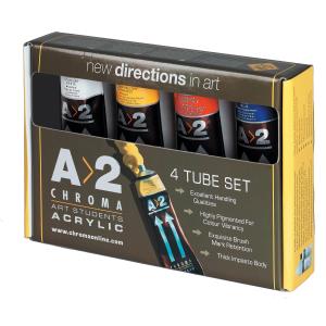 Chroma A2 Acrylic 4x120ml Tube Set