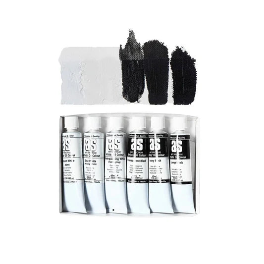 Art Spectrum Artists' Oil Set of 6 x 40ml - Black & Whites