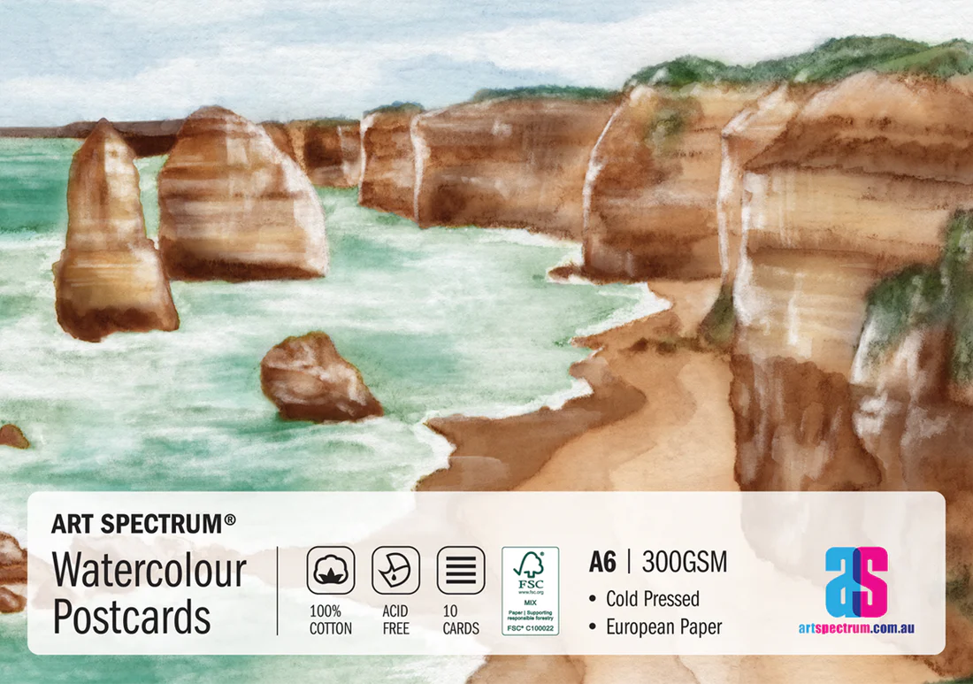 Art Spectrum Watercolour Postcards 300gsm Cold Press 100% Cotton