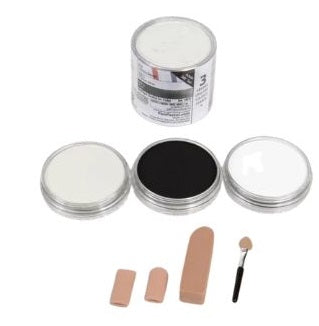 Six PanPastel 3 Pan Sets containers with various color labels, including Metallics, Pearlescent, and Blending. Each container has a different color scheme, e.