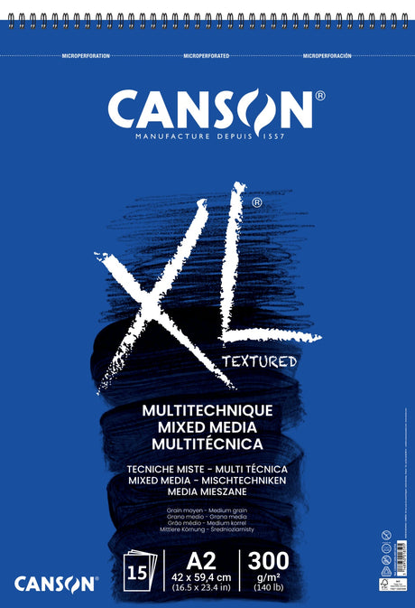 Canson XL® Mixed Media Textured 300gsm