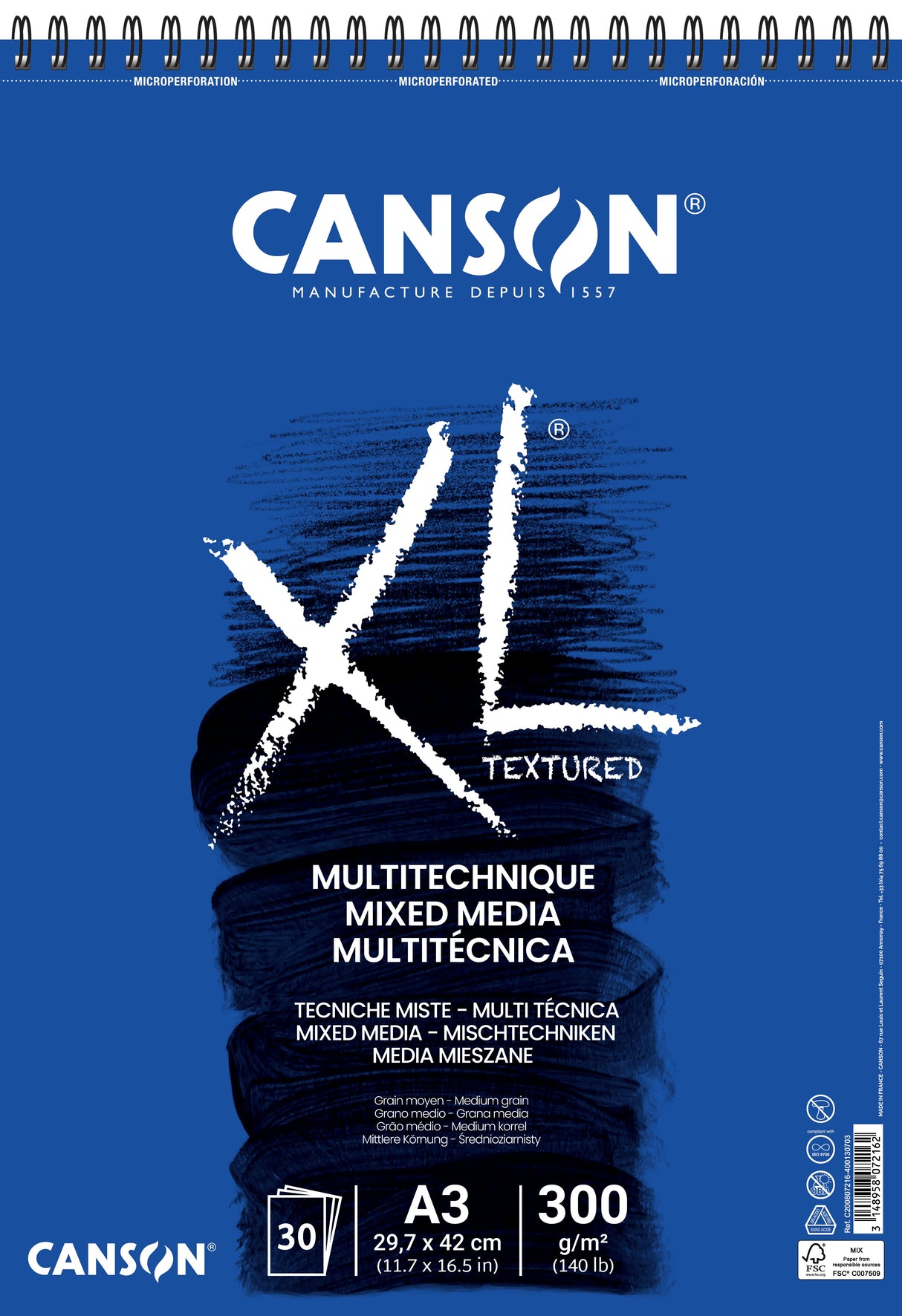 Canson XL® Mixed Media Textured 300gsm