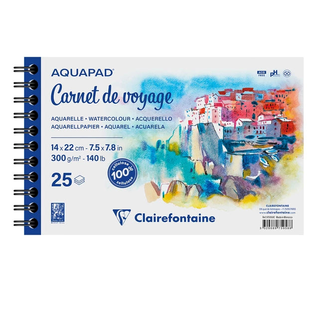 Clairefontaine AQUAPAD Spiral Travel Books