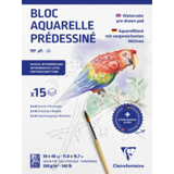 Clairefontaine Aquapad Pre‑Drawn Watercolour Pads