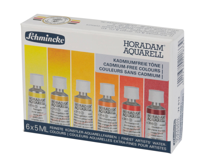 Schminke Horadam Aquarell Watercolour Cadmium Free Set of 6 x 5ml Tubes