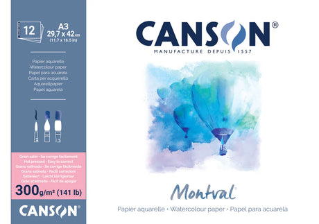 Canson Montval Pads Hotpress 300gsm