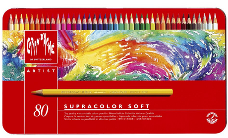 Caran d'Ache Supracolor Aquarelle Metal Tin Set of 80 (3888-380)