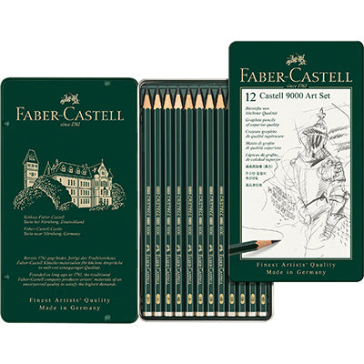 Faber-Castell 9000 Graphite Art Set 12pc Tin