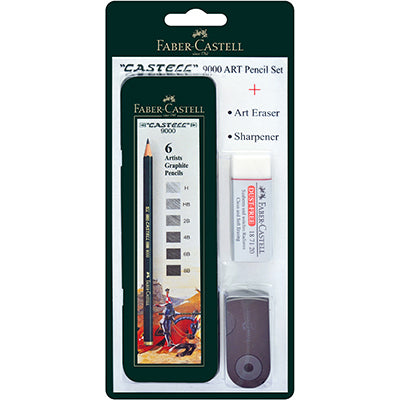 Faber-Castell 9000 Graphite Assorted Set 8pc Tin