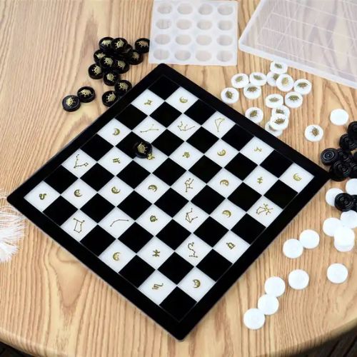 MAD Checker Pieces Resin Mold #109
