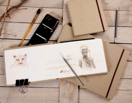 Clairefontaine Goldline Mixed Media Art Journal 180gsm  20 x 20 cm