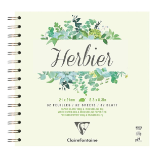 Clairefontaine Herbier 20 x 20cm Spiral Bound Sketchbook