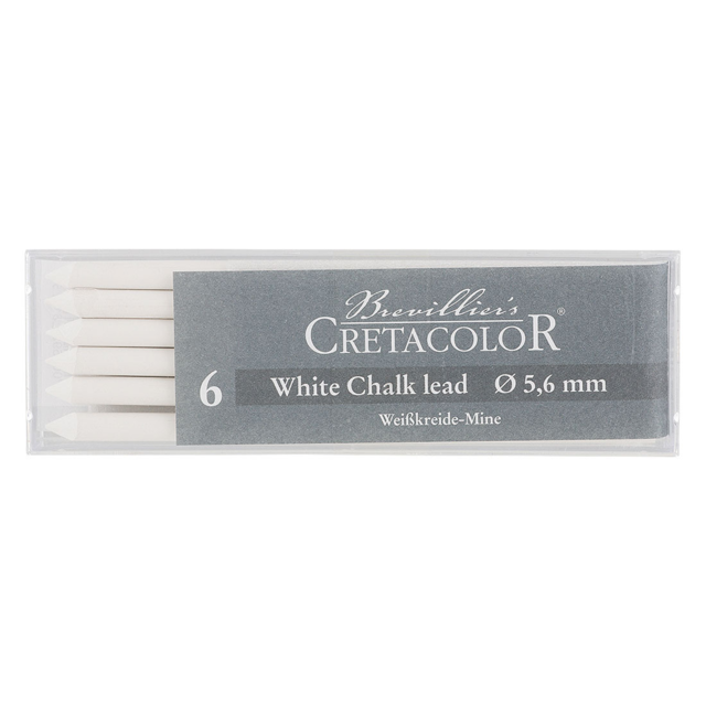 Cretacolor White Chalk Lead 5.6mm 6pk