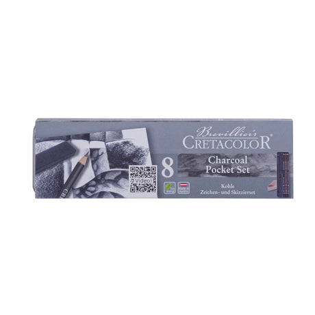 Cretacolor Charcoal Pencil Pocket Tin Set 8pc