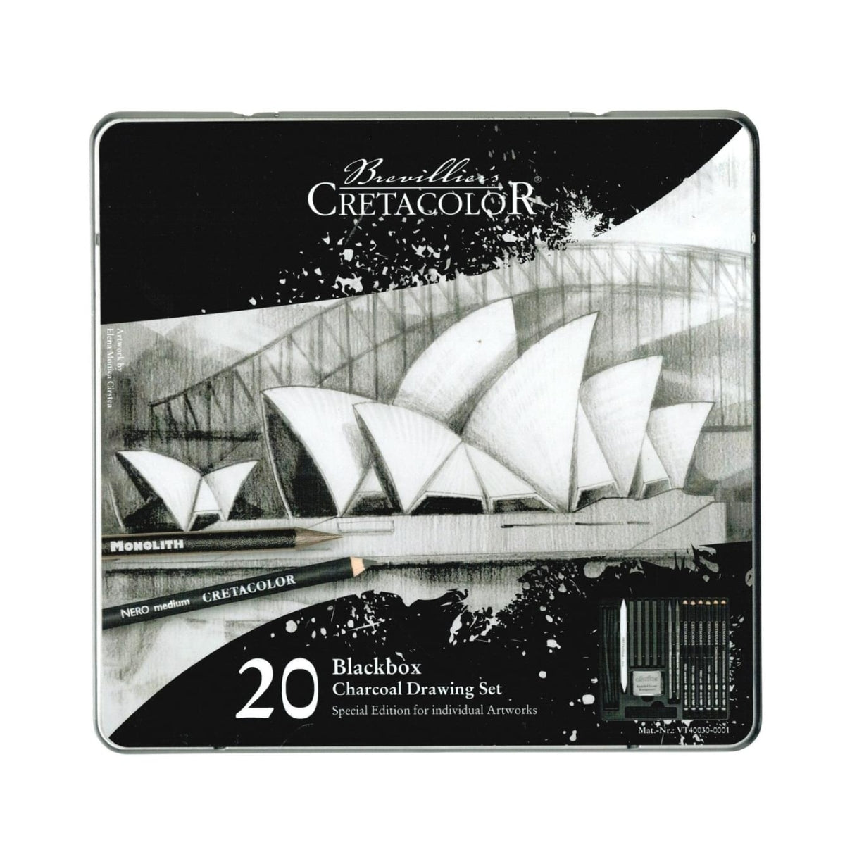 Cretacolor Opera House Black Box Drawing Set 20pc