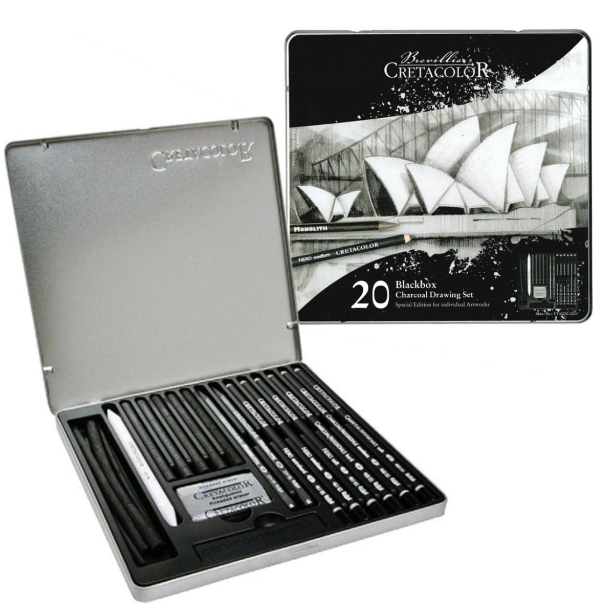 Cretacolor Opera House Black Box Drawing Set 20pc