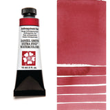 Daniel Smith watercolor paint tube Anthraquinoid Red with color swatch on a white background
