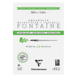 Clairefontaine Extra White Watercolour Pad 300gsm Rough Grain