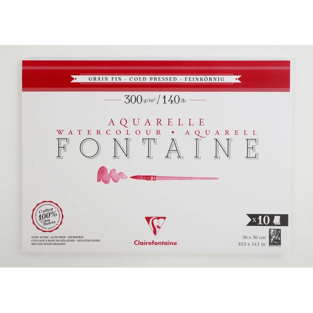 Clairefontaine Natural White Watercolour Pad 300gsm Cold Press