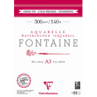 Clairefontaine Natural White Watercolour Pad 300gsm Cold Press