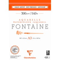 Clairefontaine Natural White Watercolour Pad 300gsm Hot Press