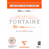 Clairefontaine Natural White Watercolour Pad 300gsm Hot Press