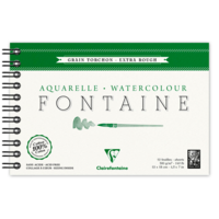 Clairefontaine Watercolour Travel Pad Spiral 300gsm 12x18cm approx
