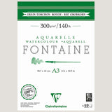 Clairefontaine Natural White Watercolour Pad 300gsm Torchon (Extra Rough)