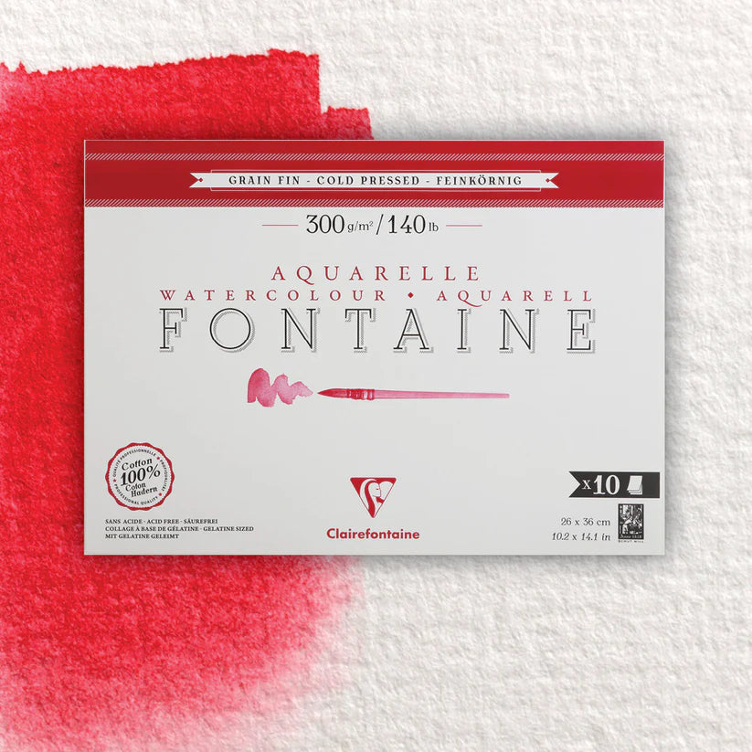 Clairefontaine Natural White Watercolour Pad 300gsm Cold Press
