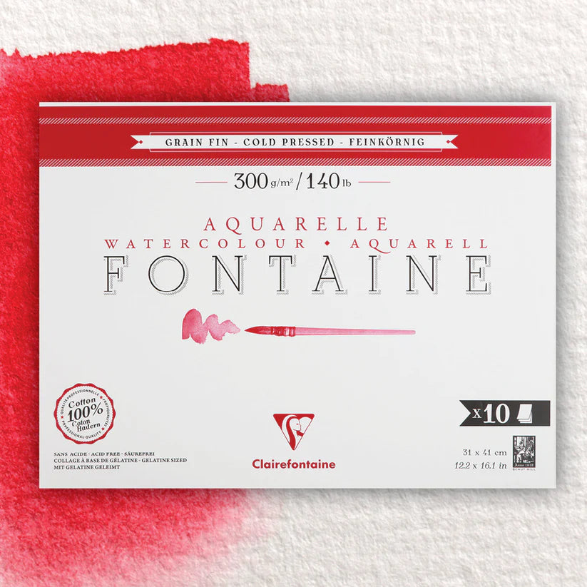 Clairefontaine Natural White Watercolour Pad 300gsm Cold Press