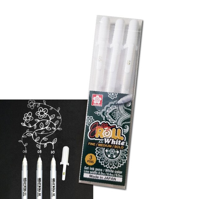Sakura Gelly Roll Opaque White 3pce Set