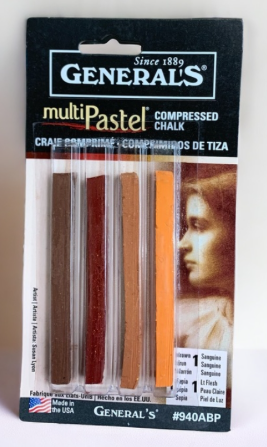 General's Compressed Pastel Chalk Sticks - Earth Tones Set 4