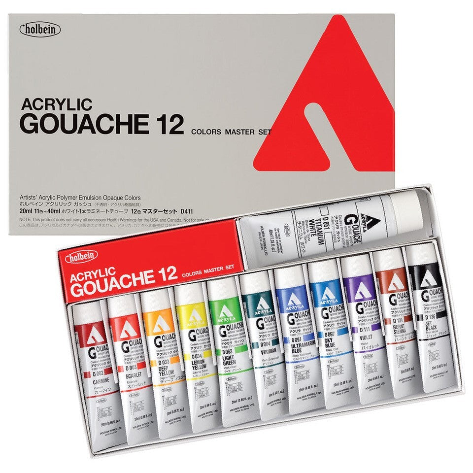 Holbein Acrylic Gouache Masters 12 Set