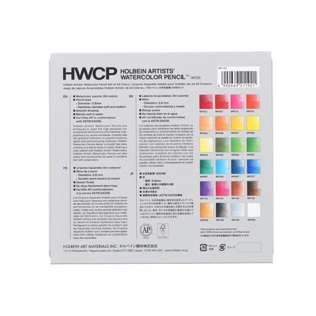 Holbein Artists' Watercolour Pencil Tin Set of 24