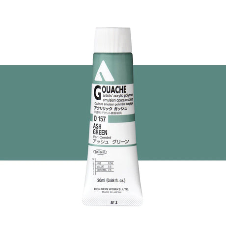 Holbein Acrylic Gouache 20ml Tubes - Colour - Ash Green (D157) - A