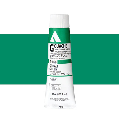 Holbein Acrylic Gouache 20ml Tubes - Colour - Cobalt Green (D068) - A