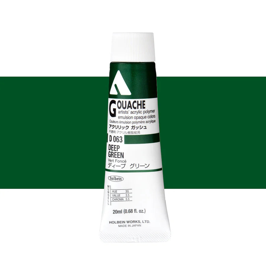 Holbein Acrylic Gouache 20ml Tubes - Colour - Sap Green (D066) - A