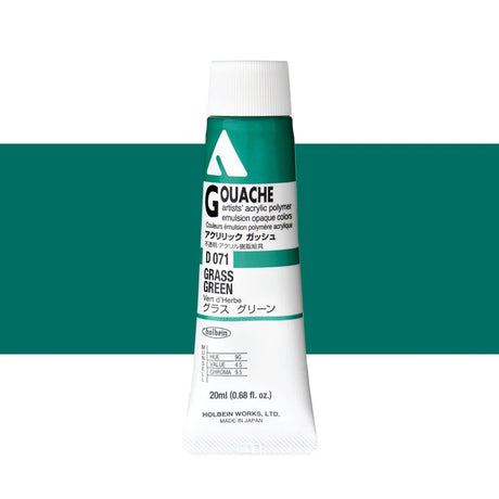Holbein Acrylic Gouache 20ml Tubes - Colour - Grass Green (D071) - A