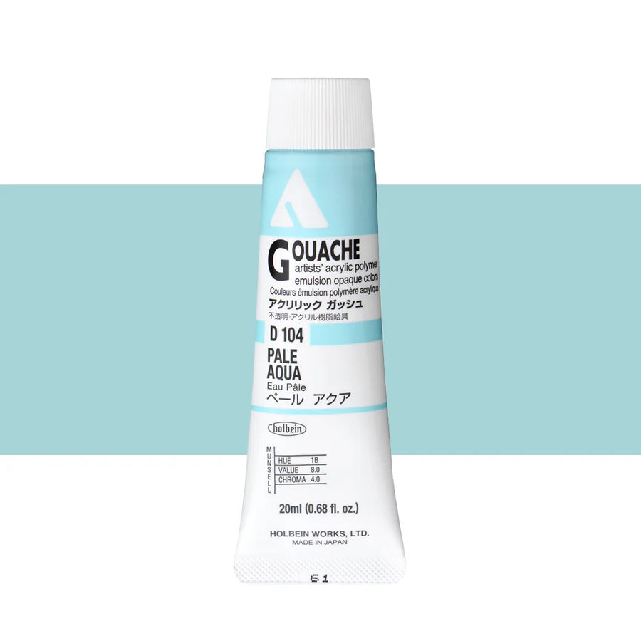 Holbein Acrylic Gouache 20ml Tubes - Colour - Pale Aqua (D104) - A
