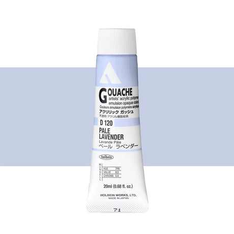 Holbein Acrylic Gouache 20ml Tubes - Colour - Pale Lavender (D120) - A