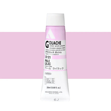 Holbein Acrylic Gouache 20ml Tubes - Colour - Pale Lilac (D121) - A