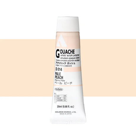Holbein Acrylic Gouache 20ml Tubes - Colour - Pale Peach (D014) - A