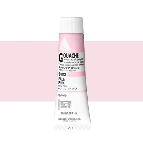 Holbein Acrylic Gouache 20ml Tubes - Colour - Pale Pink (D013) - A