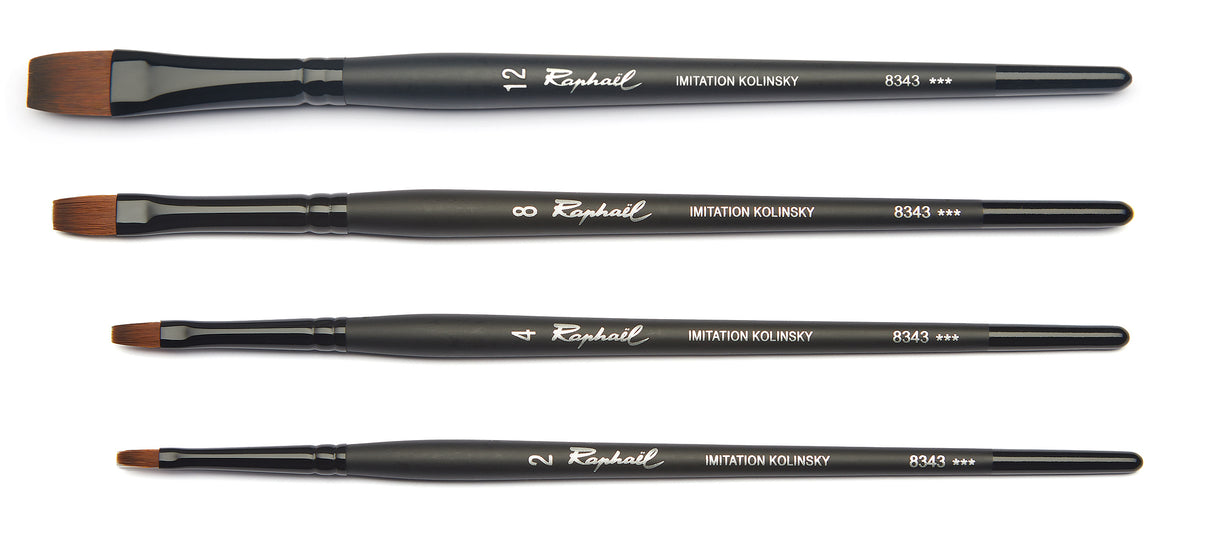 Raphael Stradivarius Synthetic Kolinsky Brushes - 8343 Flat