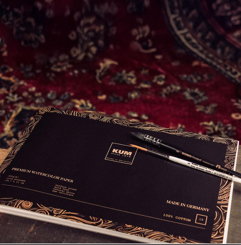 KUM Watercolour Block  A4  100% Cotton