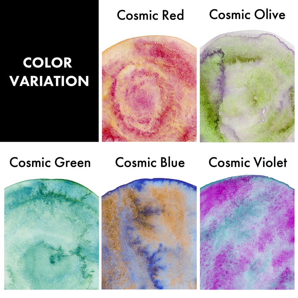Kuretake Gansai Tambi Granulating Cosmic 6 Pan Watercolour Set 2