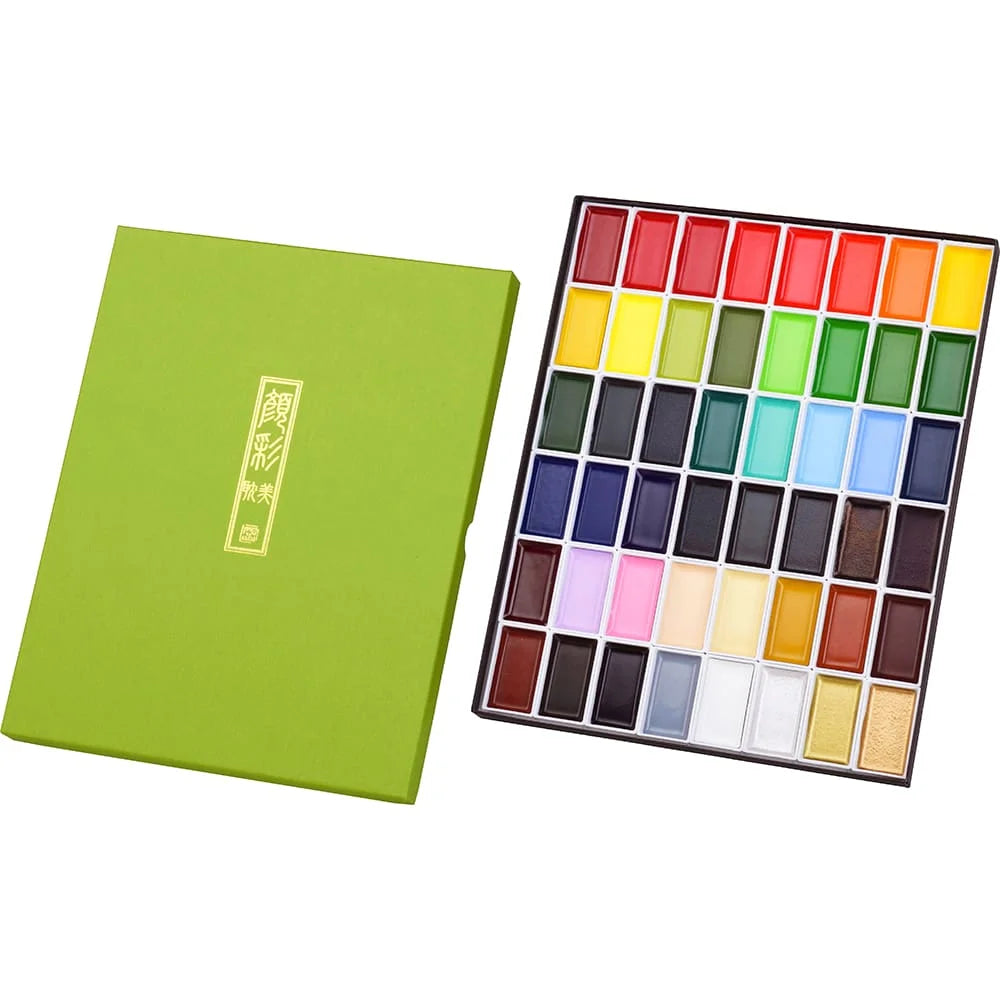 Kuretake Gansai Tambi - 48 pan watercolour pigment paint set
