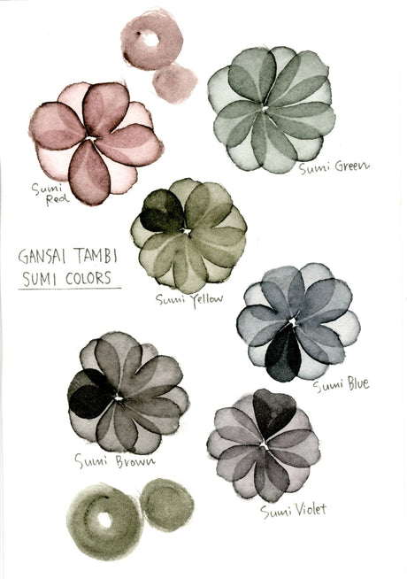 Kuretake Gansai Tambi Sumi 6 Pan Watercolour Set