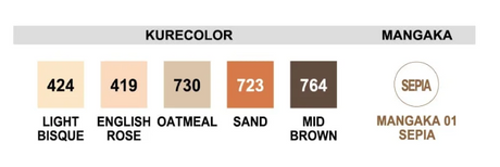 Kuretake ZIG Kurecolor Fine and Brush Marker MANGA Portrait 5 + 1